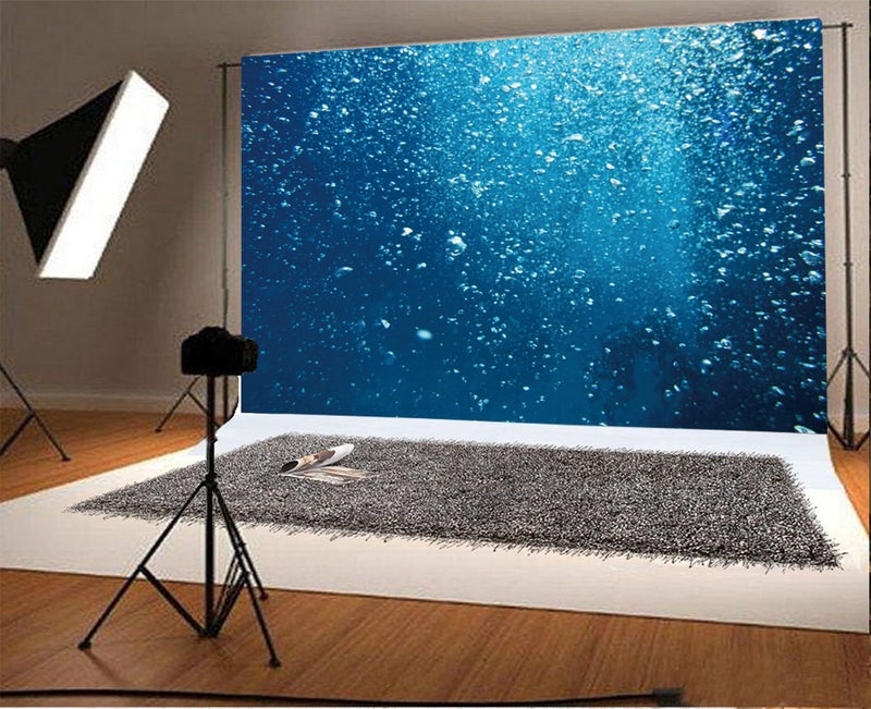 Leyiyi 6x4ft Photography Background Underwater World Backdrop Ocean Diving Seaside Holiday Summer Party Bubble Sunlight Honeymoon Travel Royal Hawaiian Luau Hula Party Photo Portrait Vinyl Studio Prop - Image 2
